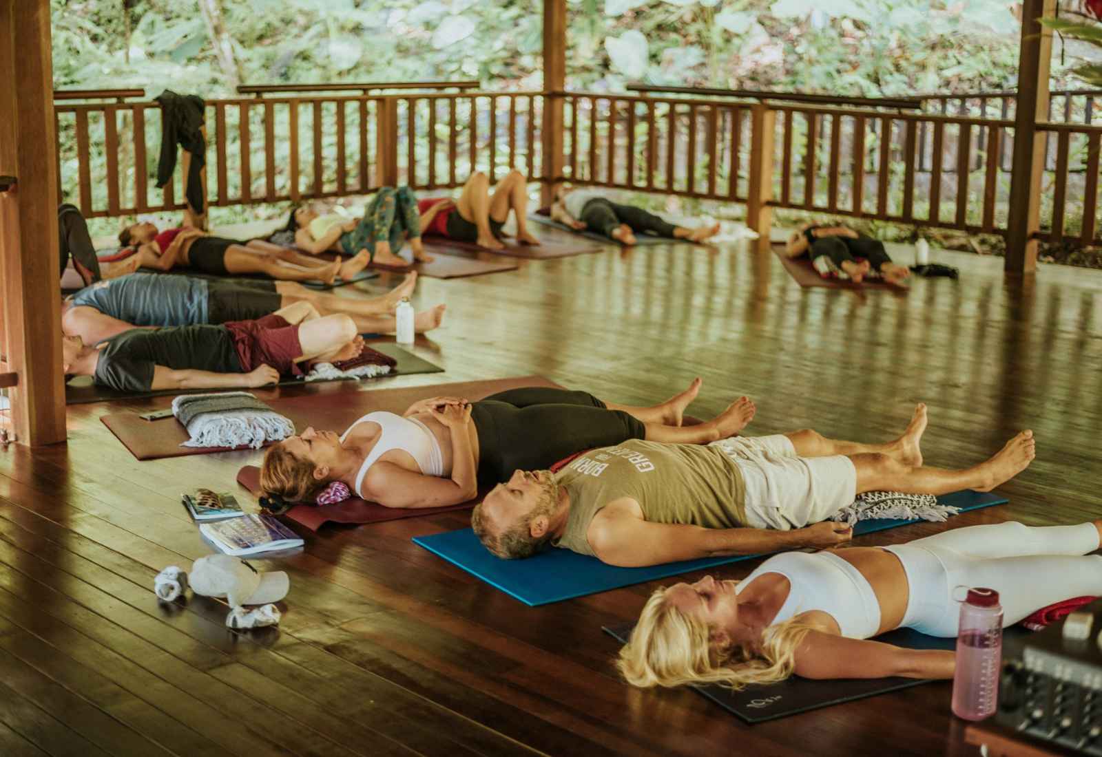 Group breathwork session at Imiloa Institute, 5 Star Retreat Center in Costa Rica
